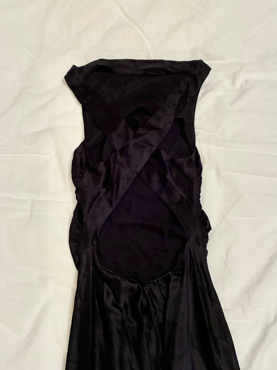 Banana Republic Dresses & Skirts - Banana Republic Black Satin Cross-Back Backless Dress